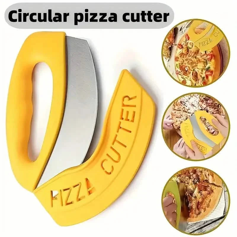 Ultra-Sharp Stainless Steel Pizza Cutter With Rocker Arm Kitchen Tools & Gadgets - Tophatter Daily Deals