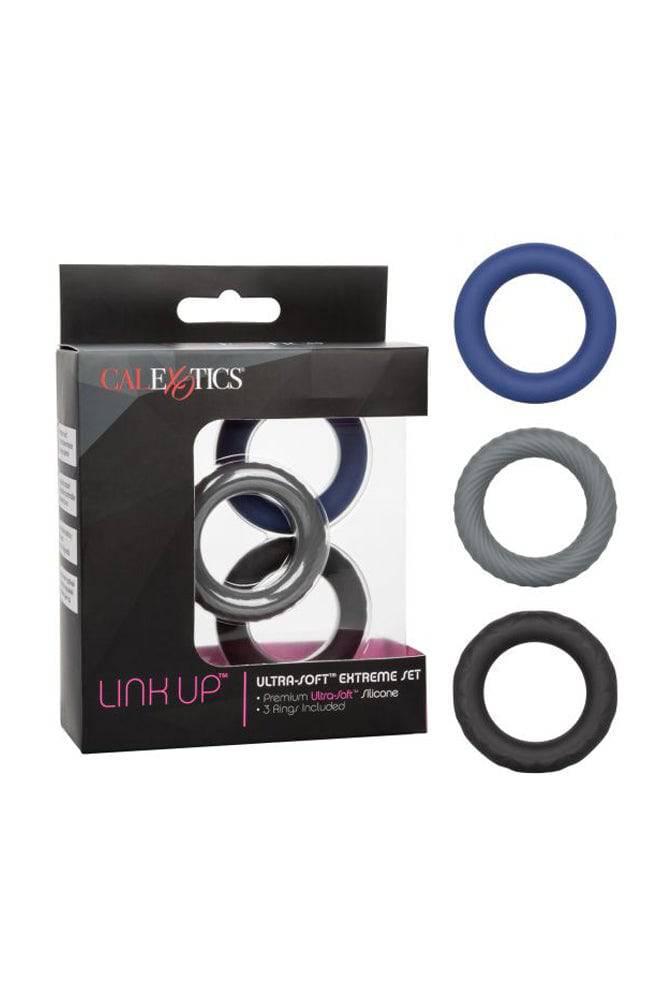 Cal Exotics - Link Up - Ultra-Soft Extreme Cock Ring Set Sex Toy - Tophatter Daily Deals