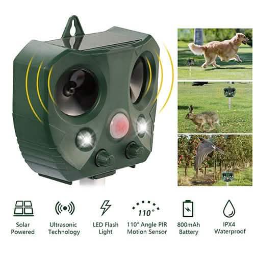 Ultrasonic Animal Repeller Solar Pest Control - Tophatter Daily Deals