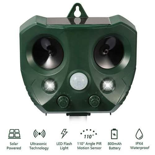Ultrasonic Animal Repeller Solar Pest Control - Tophatter Daily Deals