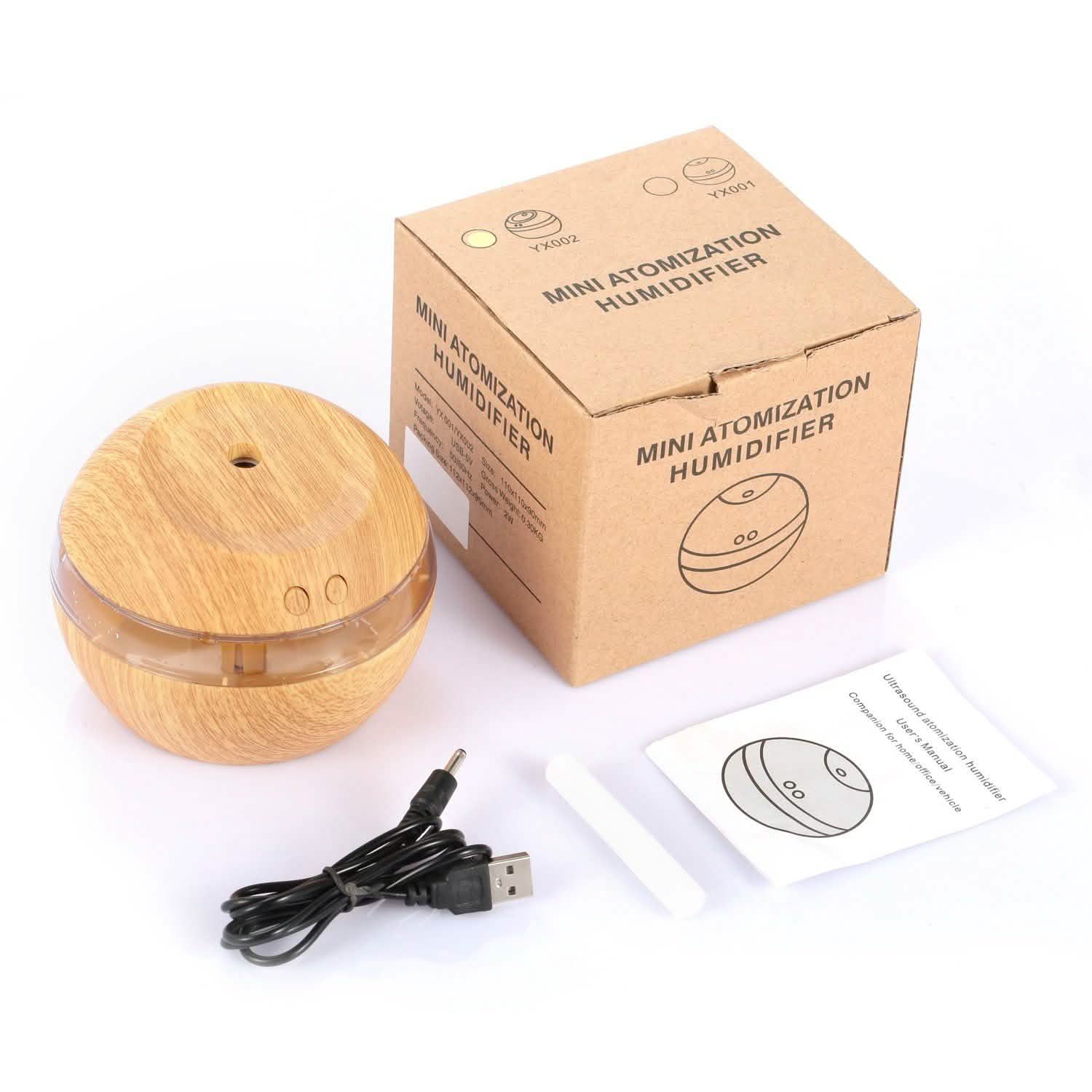 Ultrasonic Aroma Essential Oil Diffuser Wood Grain Health & Wellness - Tophatter Daily Deals