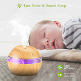 Ultrasonic Aroma Essential Oil Diffuser Wood Grain Health & Wellness - Tophatter Daily Deals