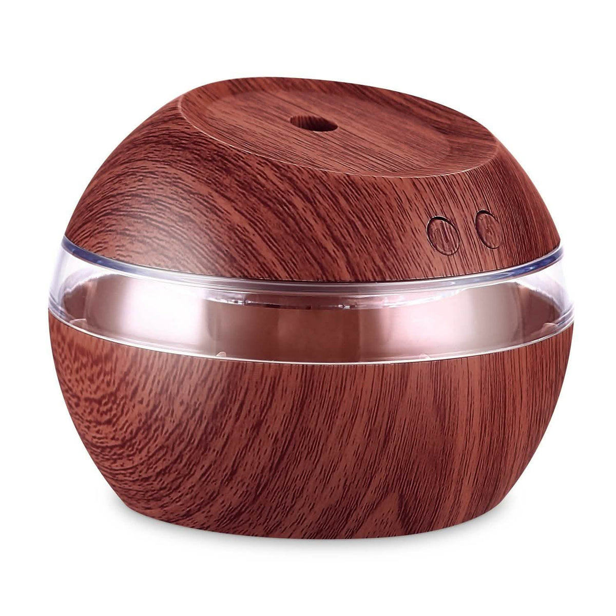 Ultrasonic Aroma Essential Oil Diffuser Wood Grain Dark Brown Health & Wellness - Tophatter Daily Deals
