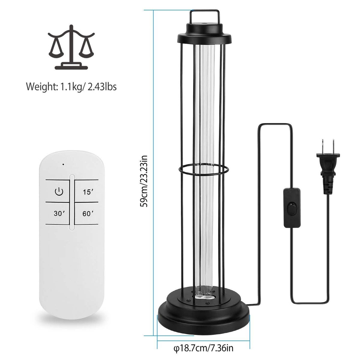 Ultraviolet Disinfection Sterilizer Tube Light Health & Wellness - Tophatter Daily Deals