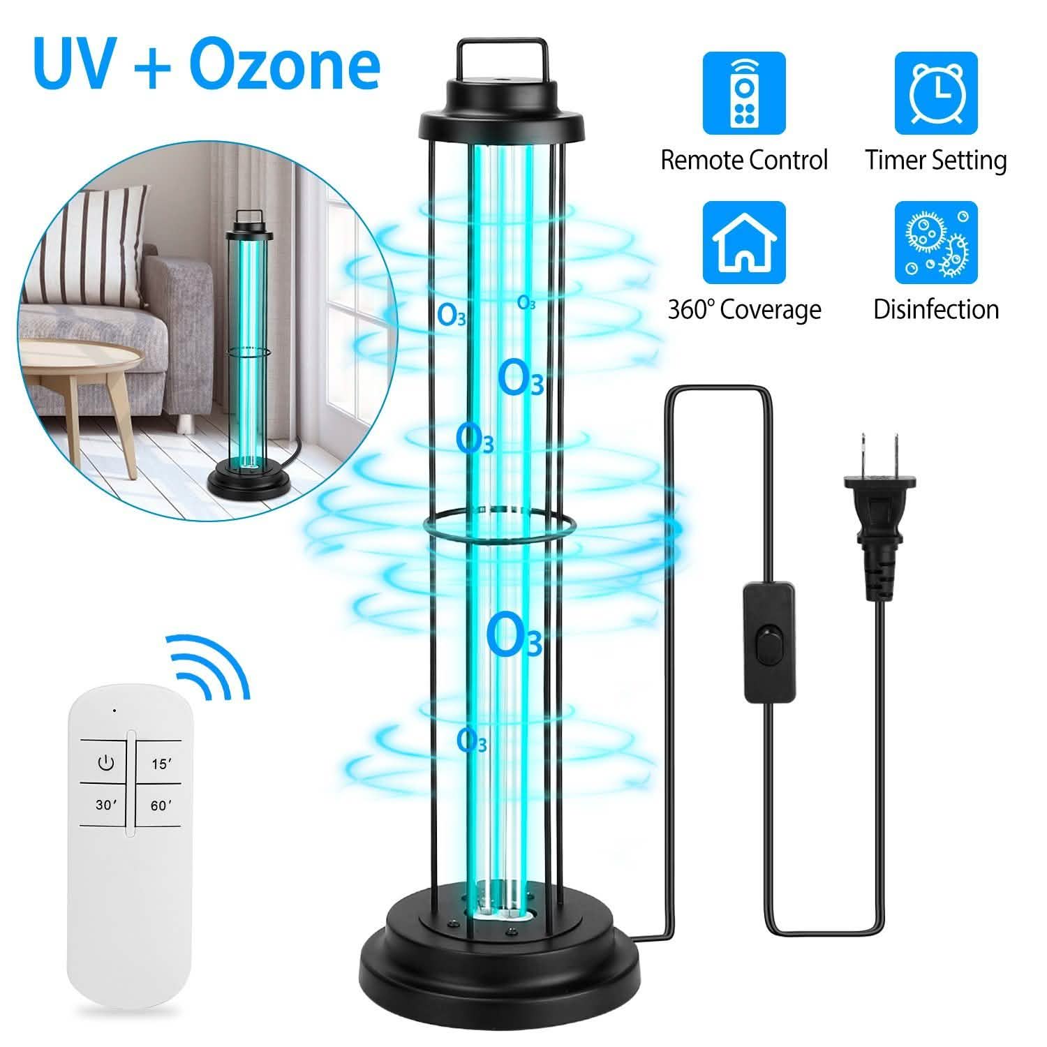Ultraviolet Disinfection Sterilizer Tube Light Health & Wellness - Tophatter Daily Deals