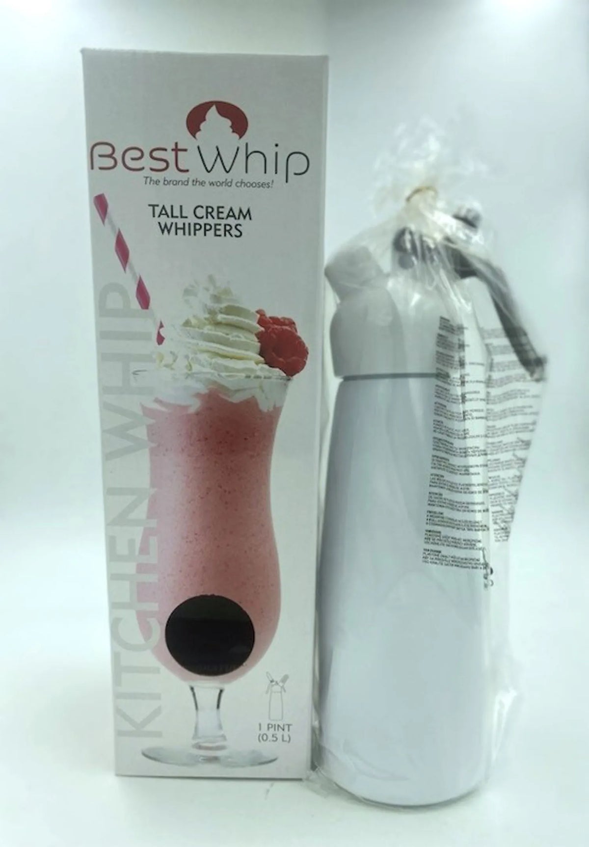 Tall Cream Whipper 1 Pint – Kitchen Whipped Cream Dispenser > Novelties > Candy & Edible Items - Tophatter Daily Deals