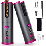 Unbound Cordless Automatic Hair Curler Gray Beauty & Personal Care - Tophatter Daily Deals