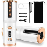 Unbound Cordless Automatic Hair Curler White Beauty & Personal Care - Tophatter Daily Deals