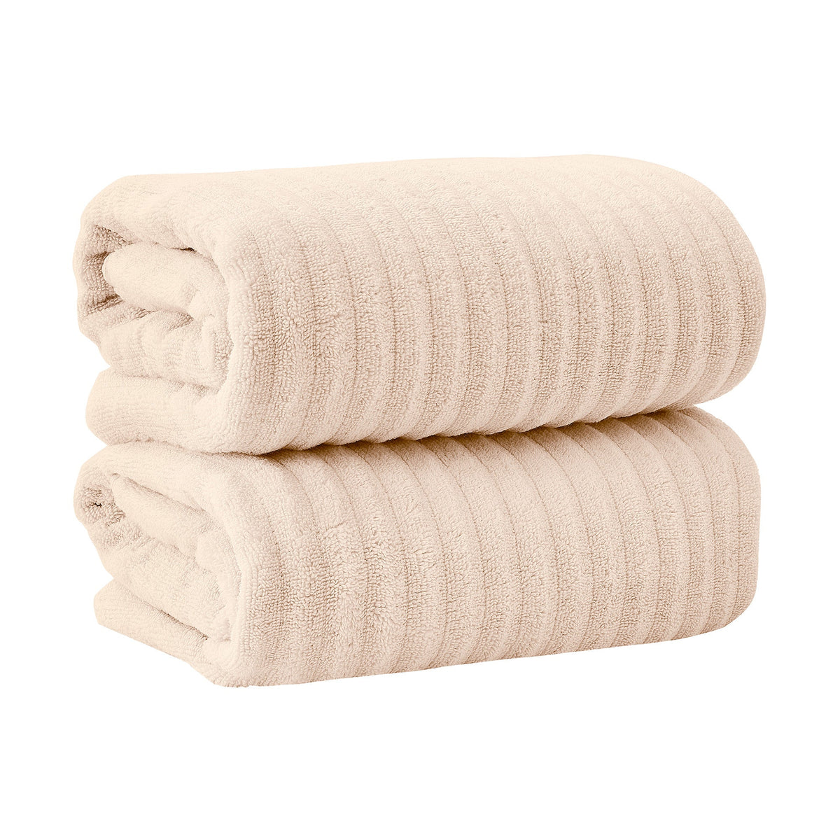 Luxury Combed Cotton Bath Towel Set - Karina Collection Bath Sheet (Pack of 2) Pink Sand Bath - Tophatter Daily Deals