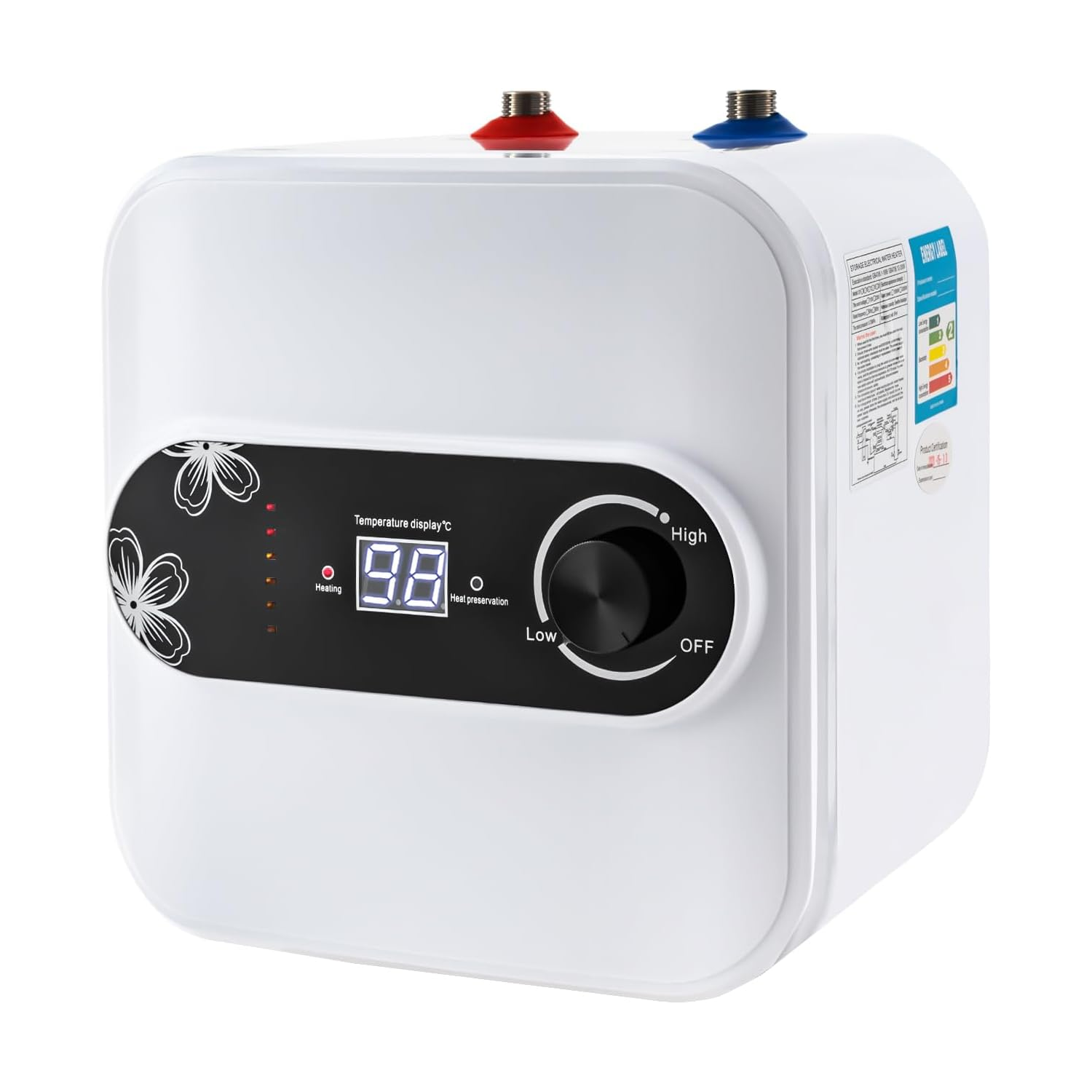 Under Sink Water Heater – 8L 1500W Electric Hot Water Storage Tank for Kitchen Sink or Utility Room Electronic - Tophatter Daily Deals