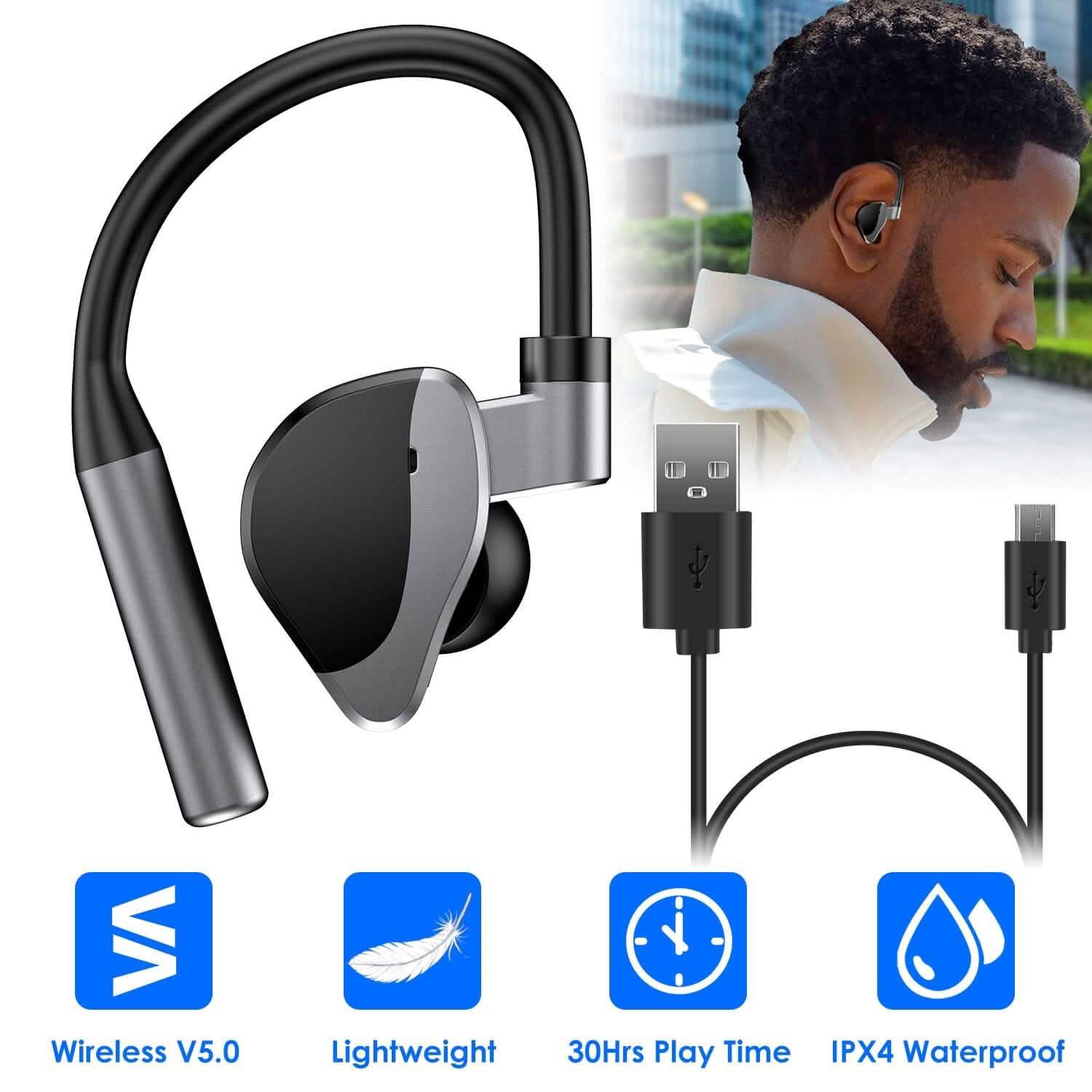 Unilateral Wireless Earpiece Mobile Accessories - Tophatter Daily Deals