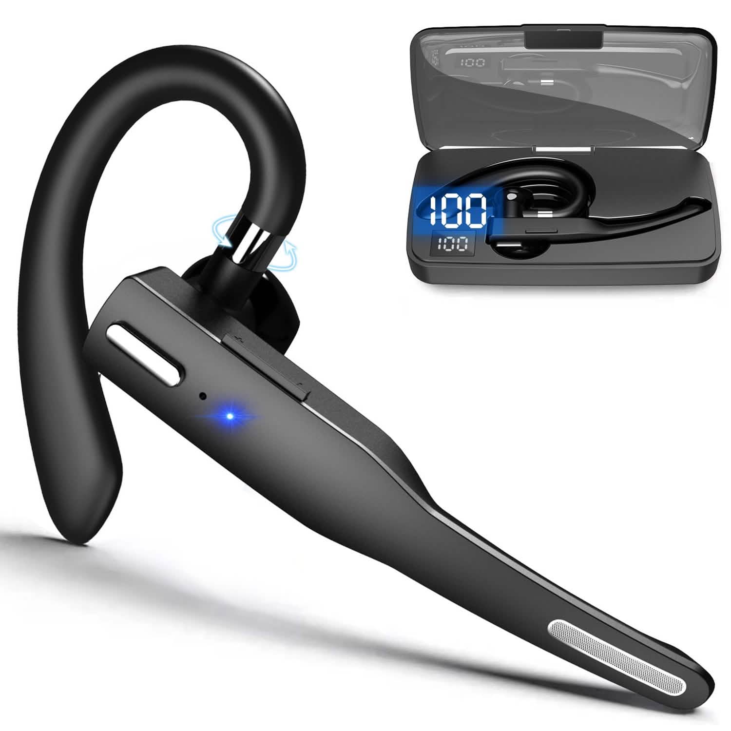 Unilateral Wireless V5.1 Business Earpiece with Charging Case Mobile Accessories - Tophatter Daily Deals