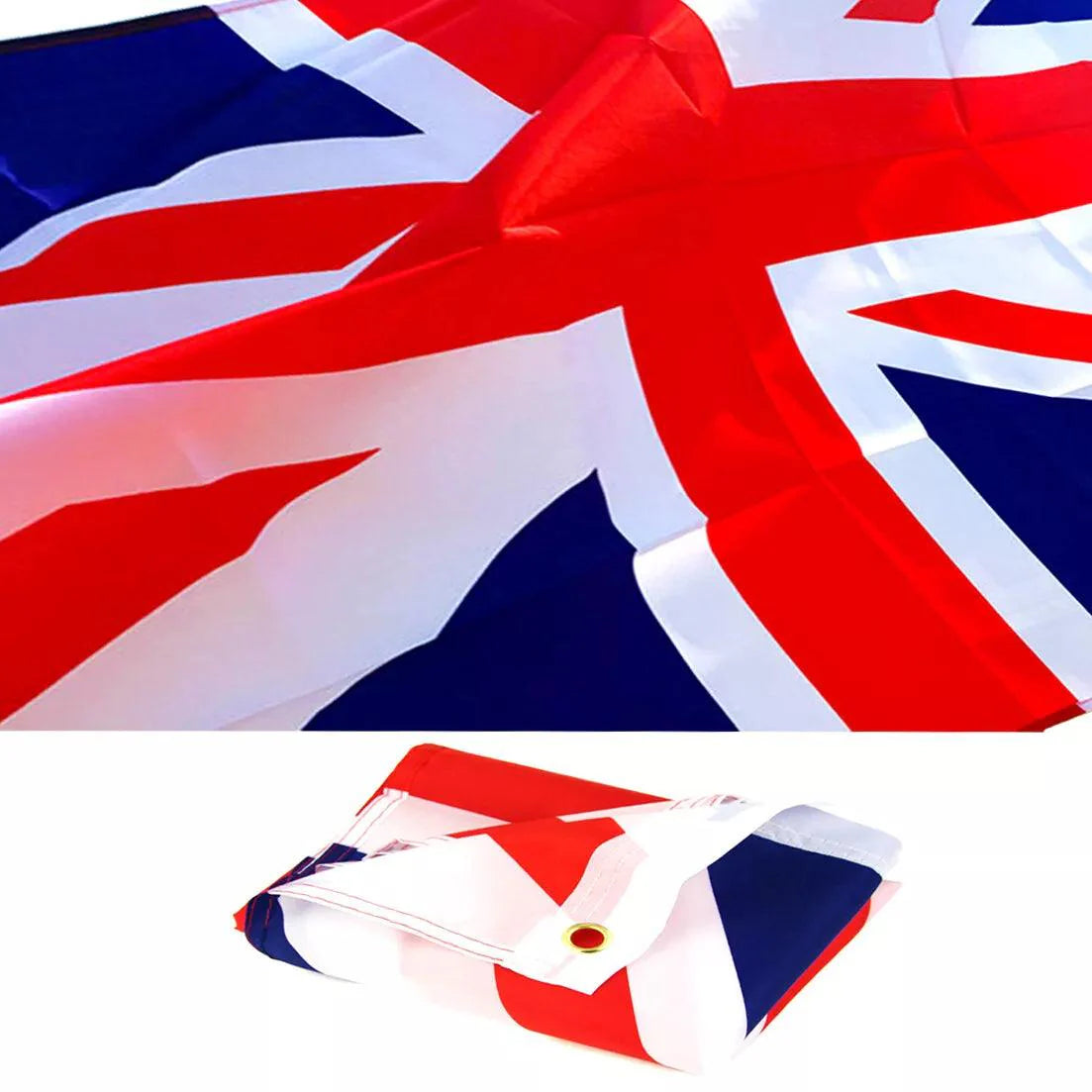 Union Jack Flag - 5x3FT Large Great Britain Flag Fabric Polyester British GB Sport UK Outdoor Recreation - Tophatter Daily Deals