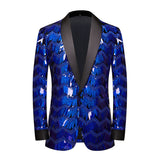Unique Design Striped Sequin Host Stage Suit Bar Jacket Men Blazer - Tophatter Daily Deals