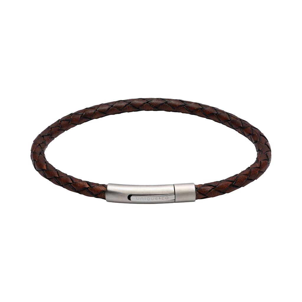 Unique Leather Bracelets Anti.DarkBrown Leatherbrac. BL Edge Jewllery - Tophatter Daily Deals