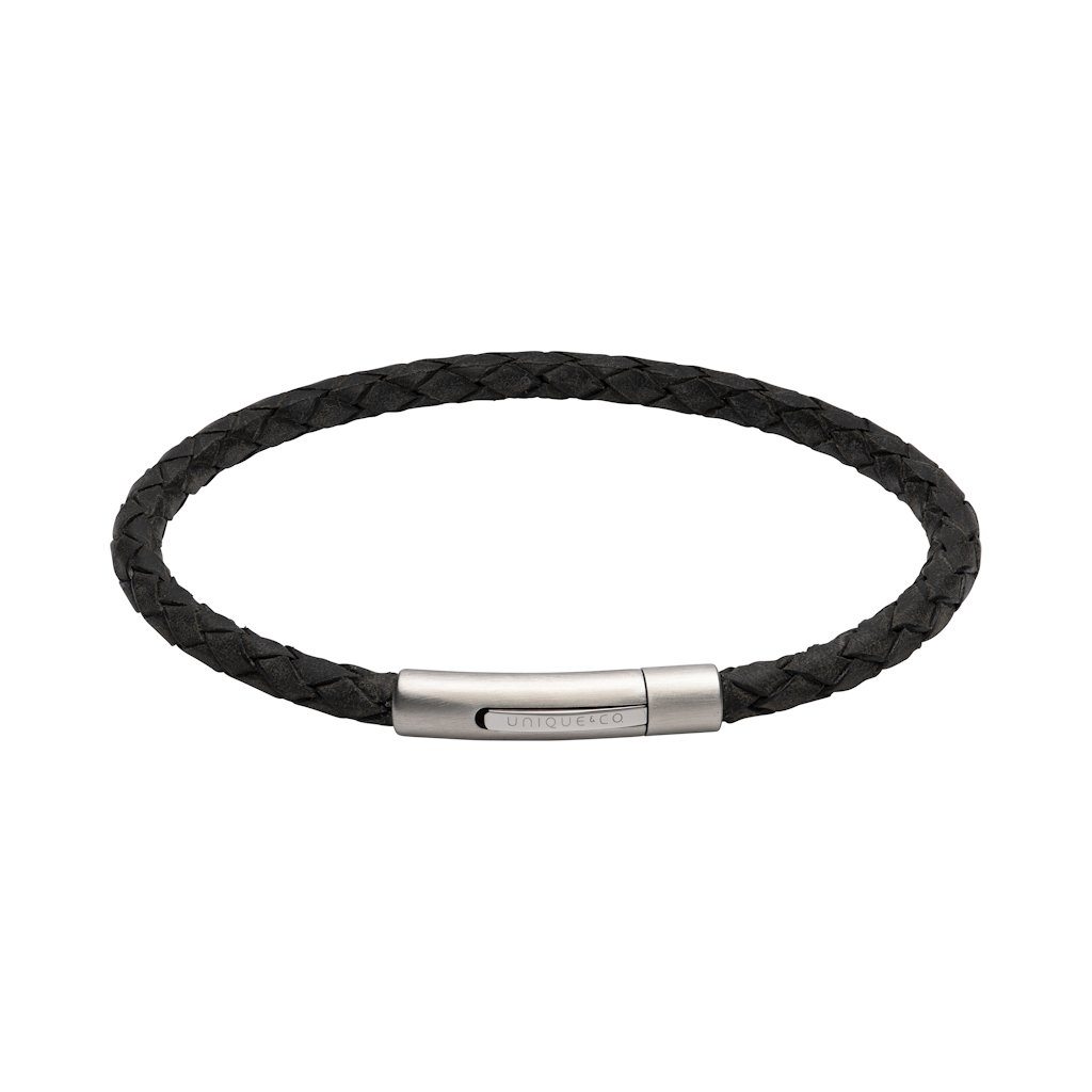 Unique Leather Bracelets AntiBlack Leatherbra. Bl Edge Jewllery - Tophatter Daily Deals