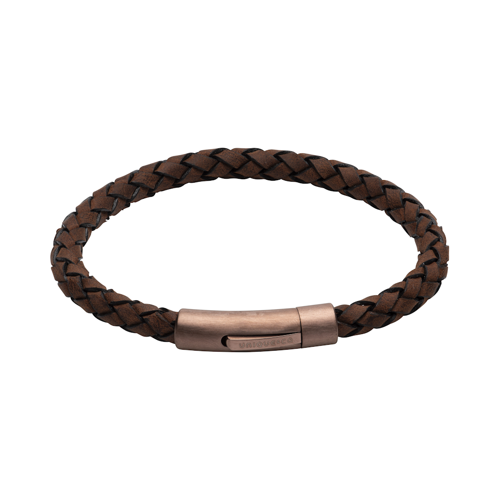 Unique Leather Bracelets Dark Brown Leatherbracelet with Matte Brown Jewllery - Tophatter Daily Deals