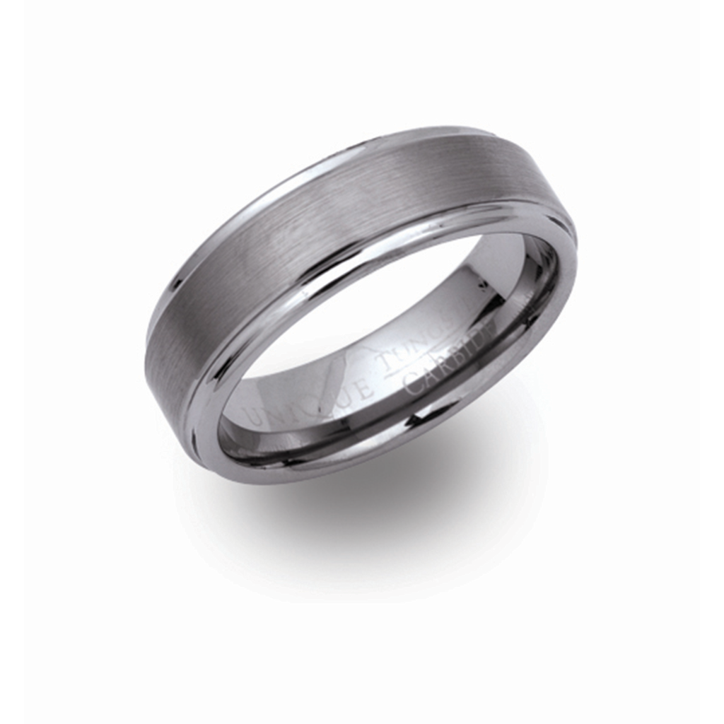 Unique Tungsten Carbide Ring Men Gift - Tophatter Daily Deals