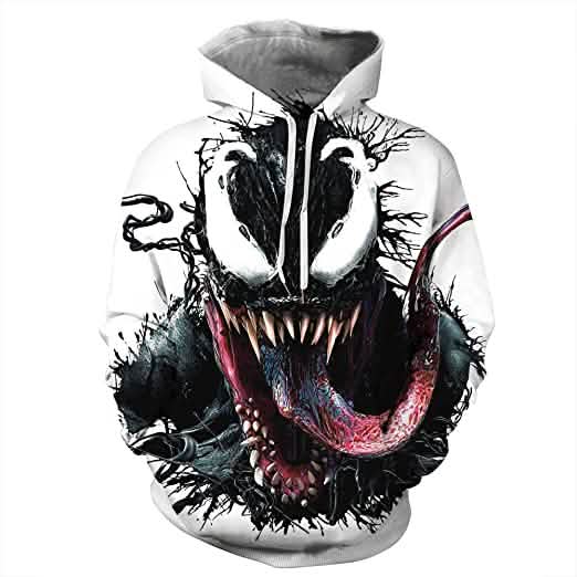 Unisex 3D Pattern Venom Printed Hoodies Men's Outerwear - Tophatter Daily Deals