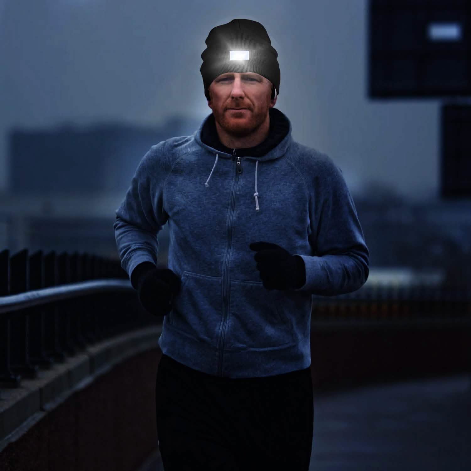 Unisex 5 LED Knitted Beanie Winter Warm Hat Hats - Tophatter Daily Deals