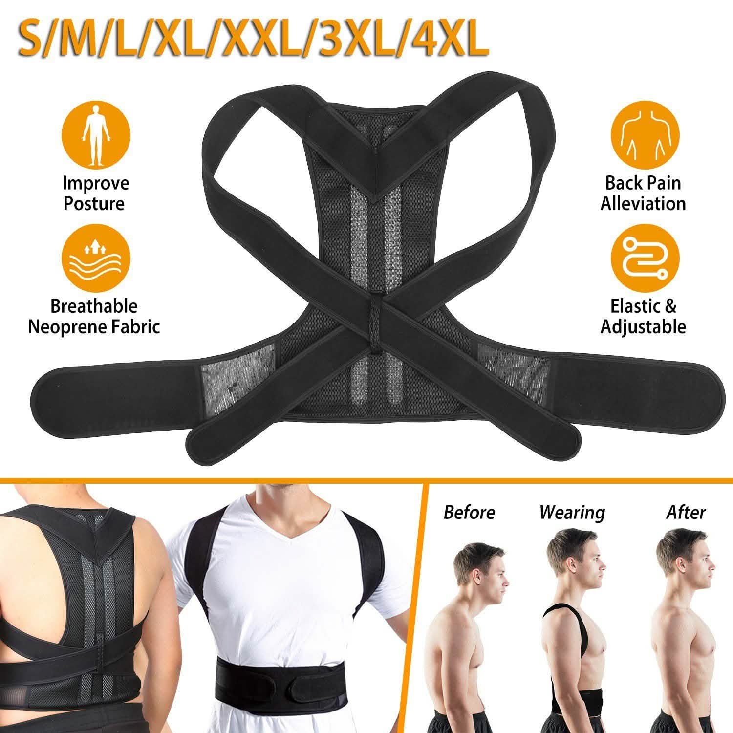 Unisex Back Posture Corrector Health & Wellness - Tophatter Daily Deals