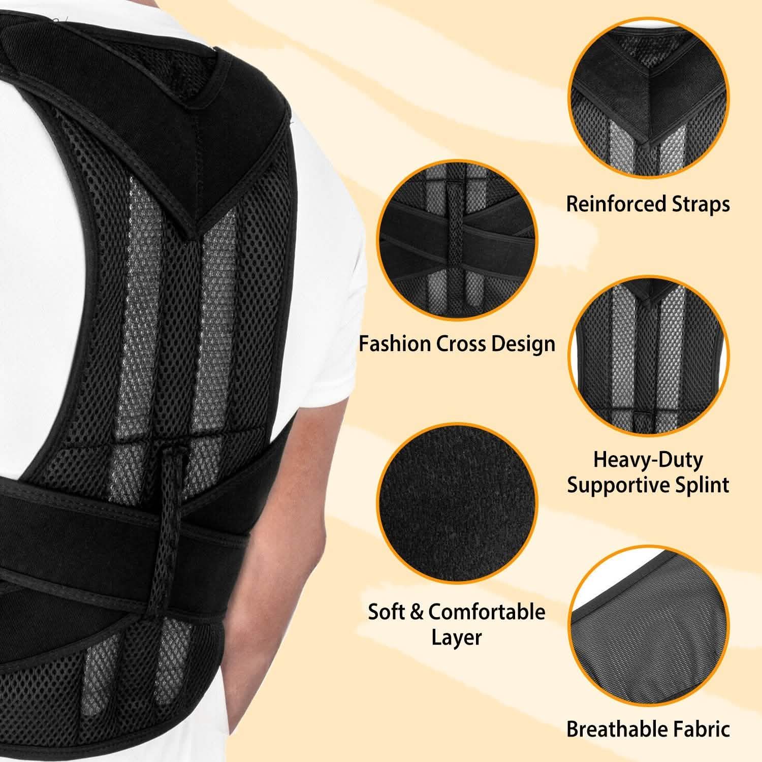 Unisex Back Posture Corrector Health & Wellness - Tophatter Daily Deals