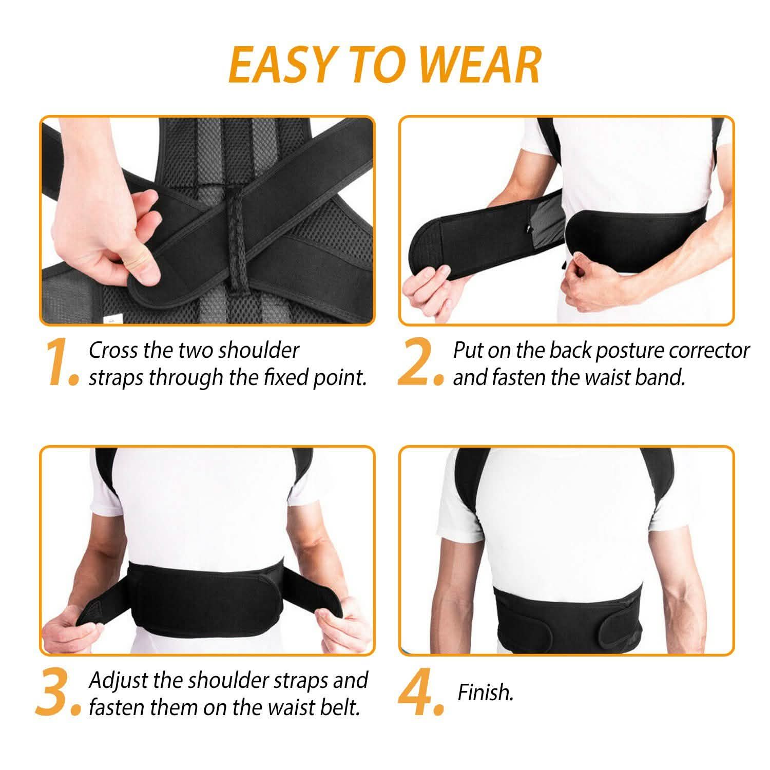 Unisex Back Posture Corrector Health & Wellness - Tophatter Daily Deals