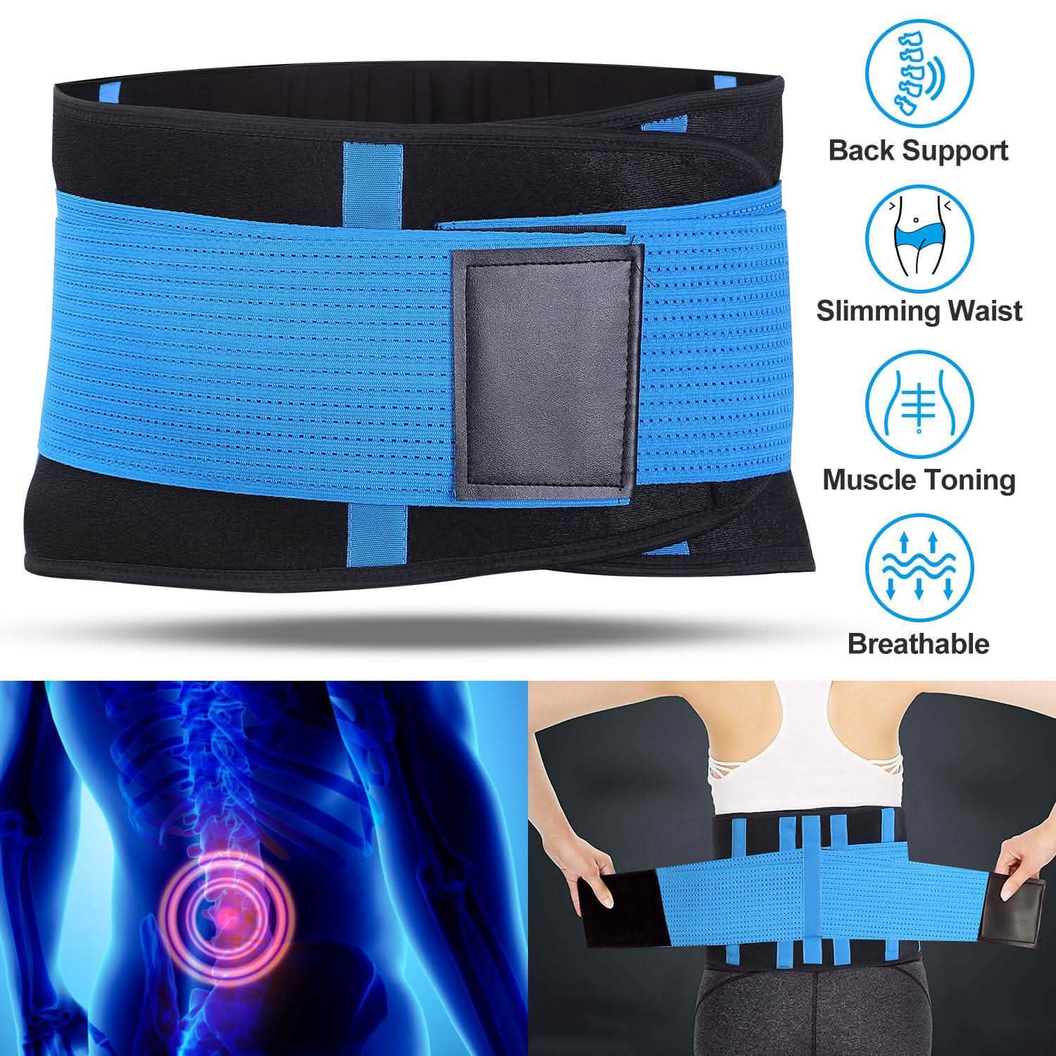 Unisex Back Support Belt Health & Wellness - Tophatter Daily Deals