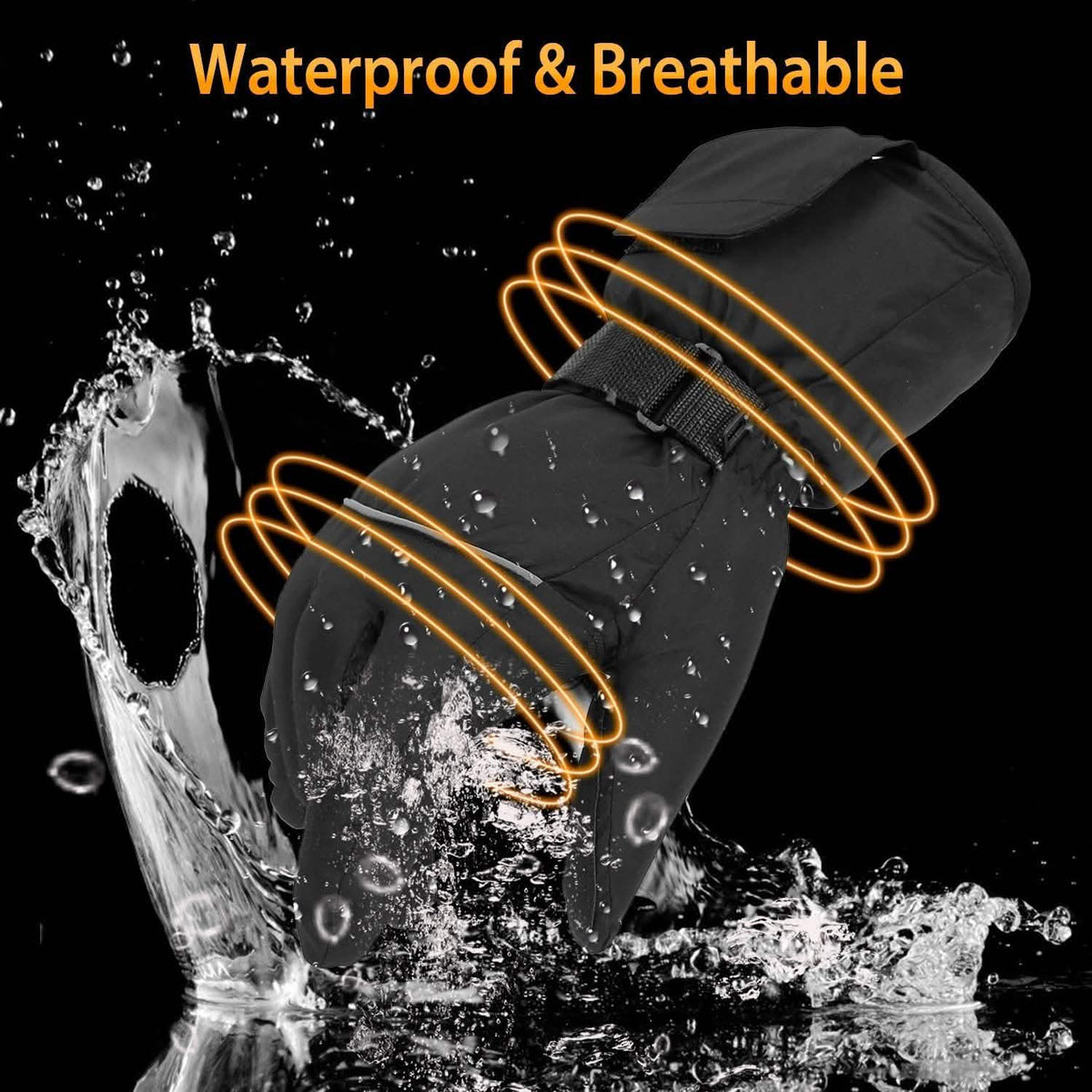 Unisex Battery Powered Heated Waterproof Gloves Outdoor Recreation - Tophatter Daily Deals