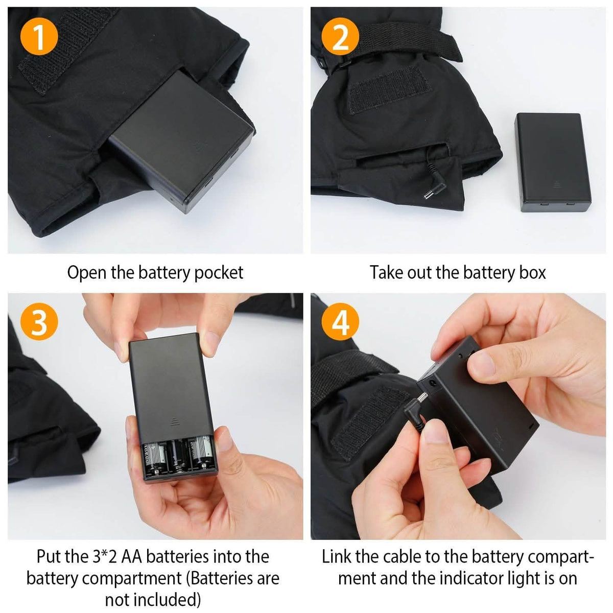 Unisex Battery Powered Heated Waterproof Gloves Outdoor Recreation - Tophatter Daily Deals