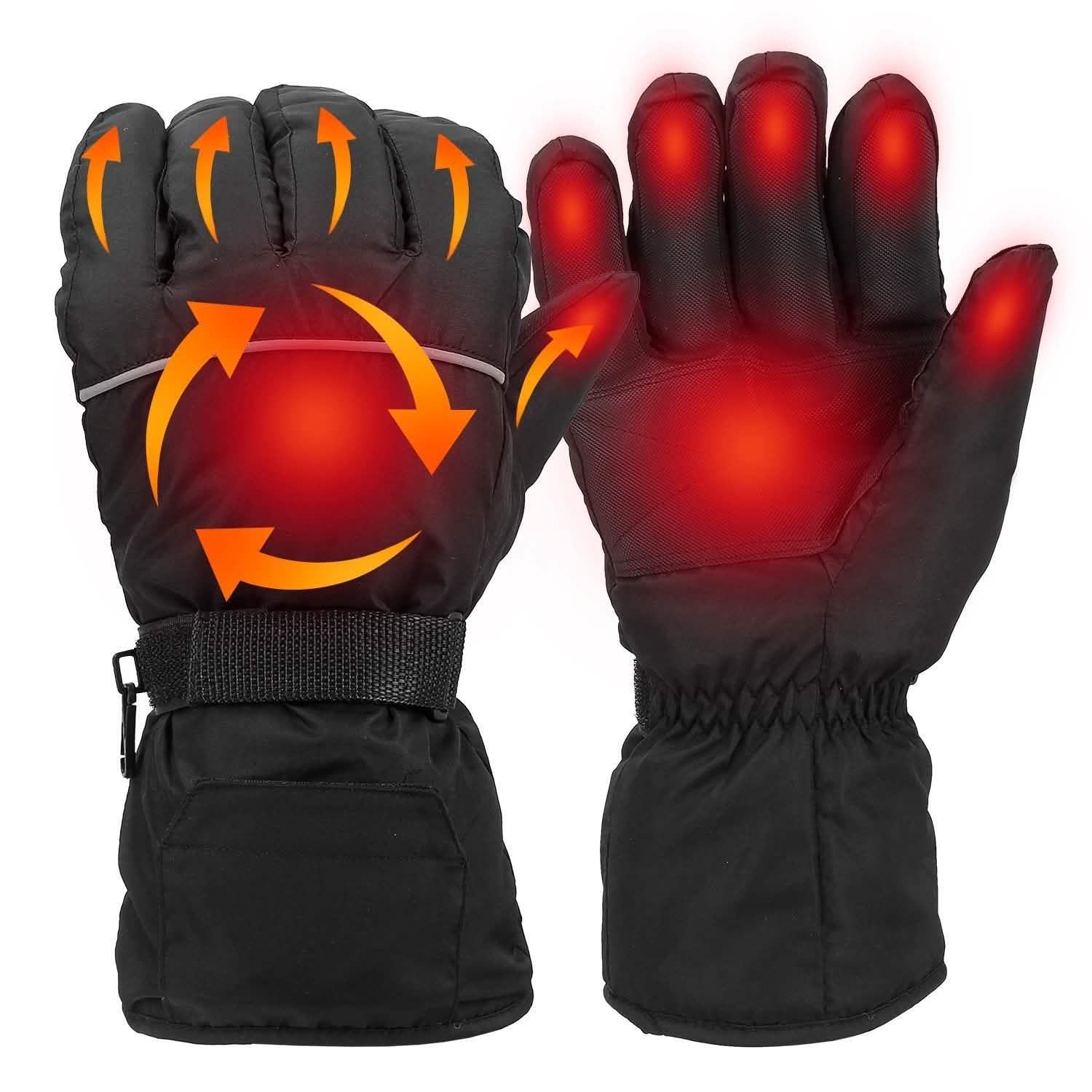 Unisex Battery Powered Heated Waterproof Gloves Outdoor Recreation - Tophatter Daily Deals