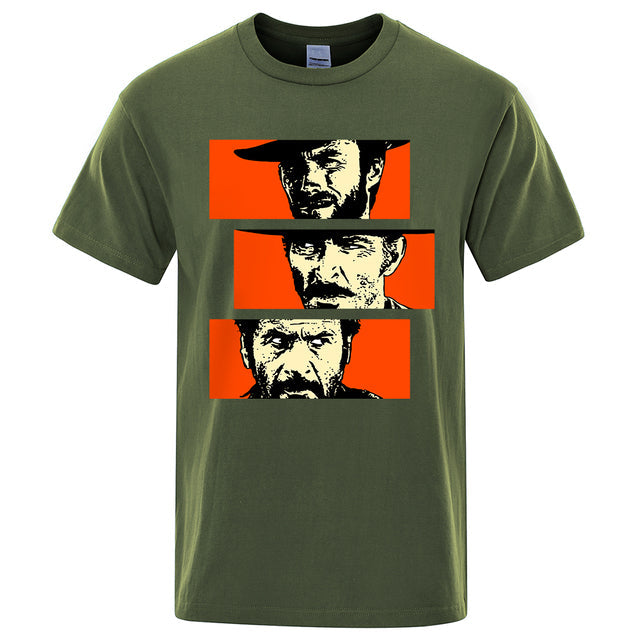 Unisex breathable Cotton T-shirt Round Neck Dark Green Tee - Tophatter Daily Deals