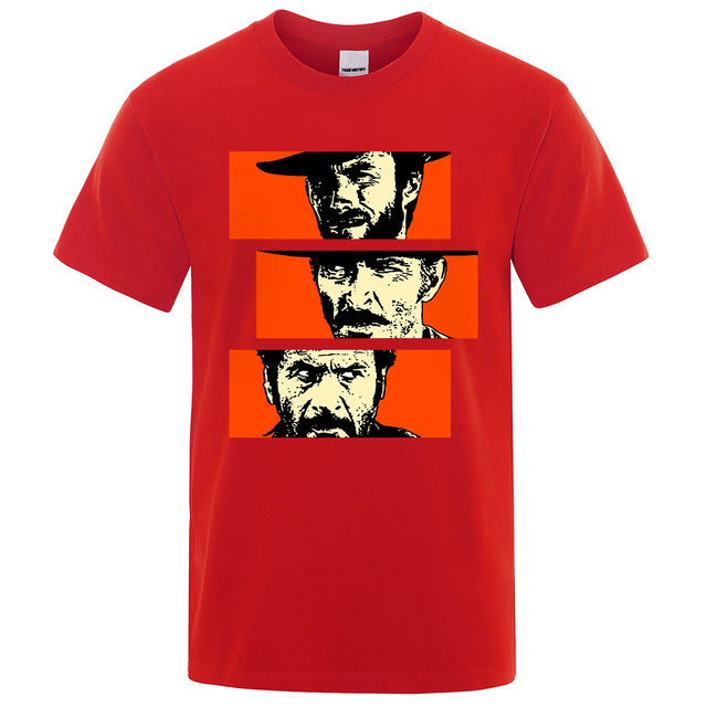 Unisex breathable Cotton T-shirt Round Neck Red Tee - Tophatter Daily Deals