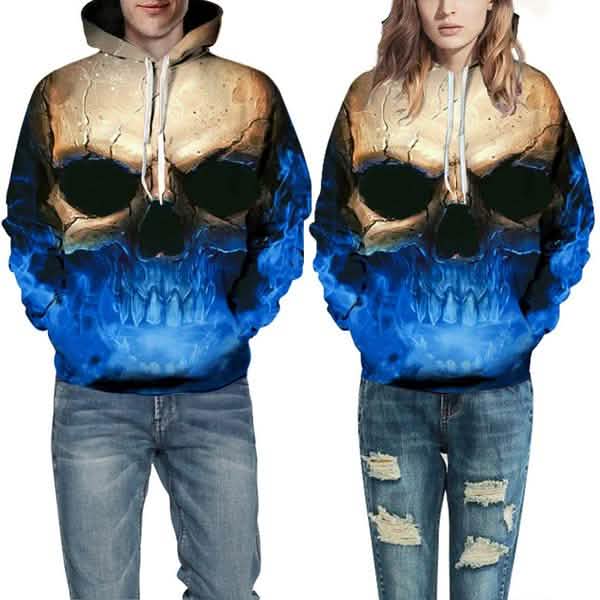 Unisex Characters Skull 3D Printed Hoodies Men's Outerwear - Tophatter Daily Deals