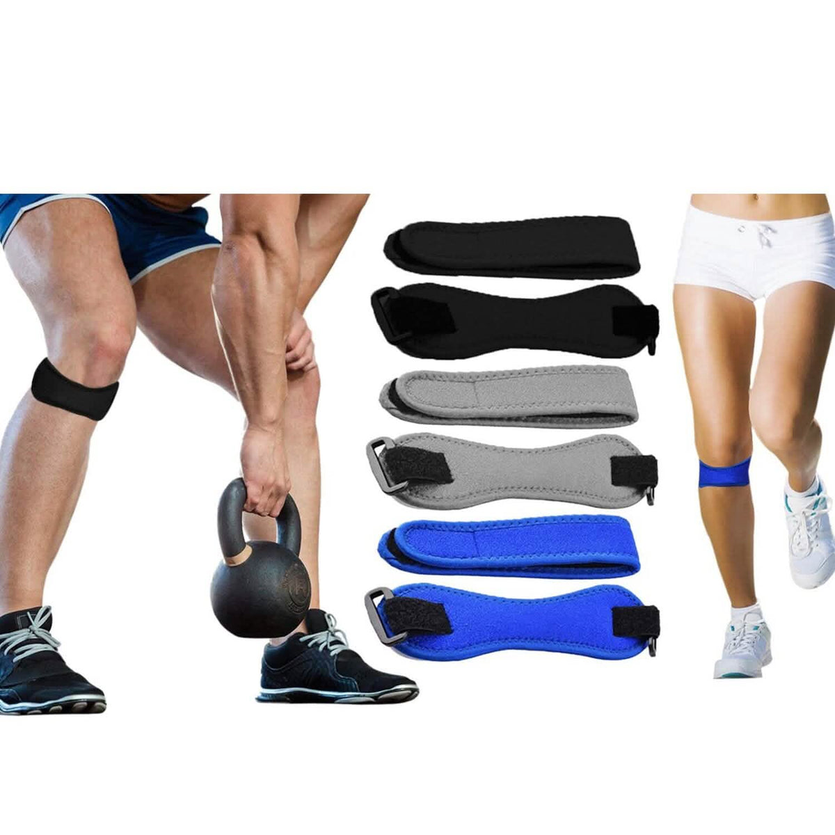Unisex Compression Pain Relief And Recovery Patella Knee Strap Outdoor Recreation - Tophatter Daily Deals