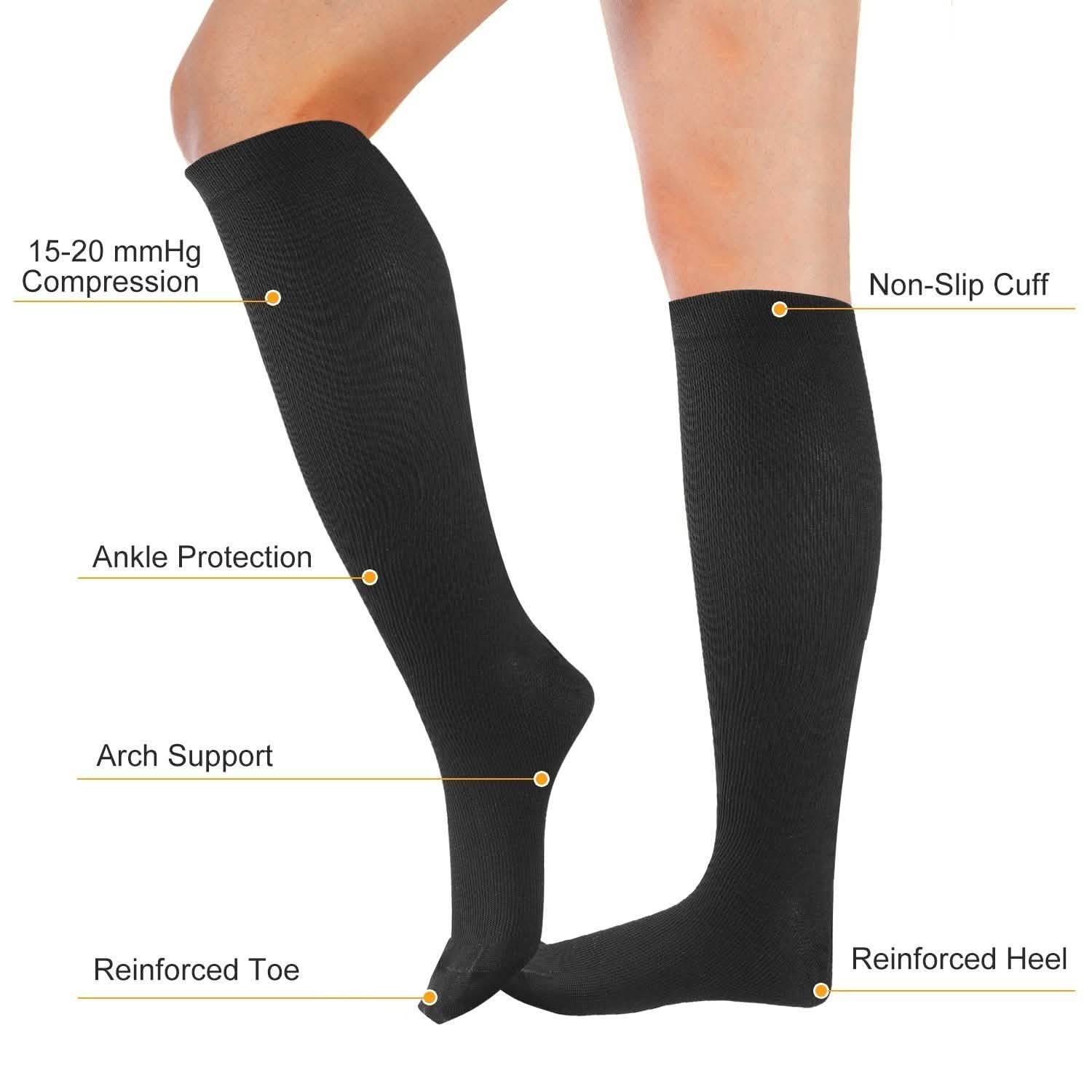 Unisex Compression Socks 15-20 mmHg Graduated Support Sports Fitness Health & Wellness - Tophatter Daily Deals