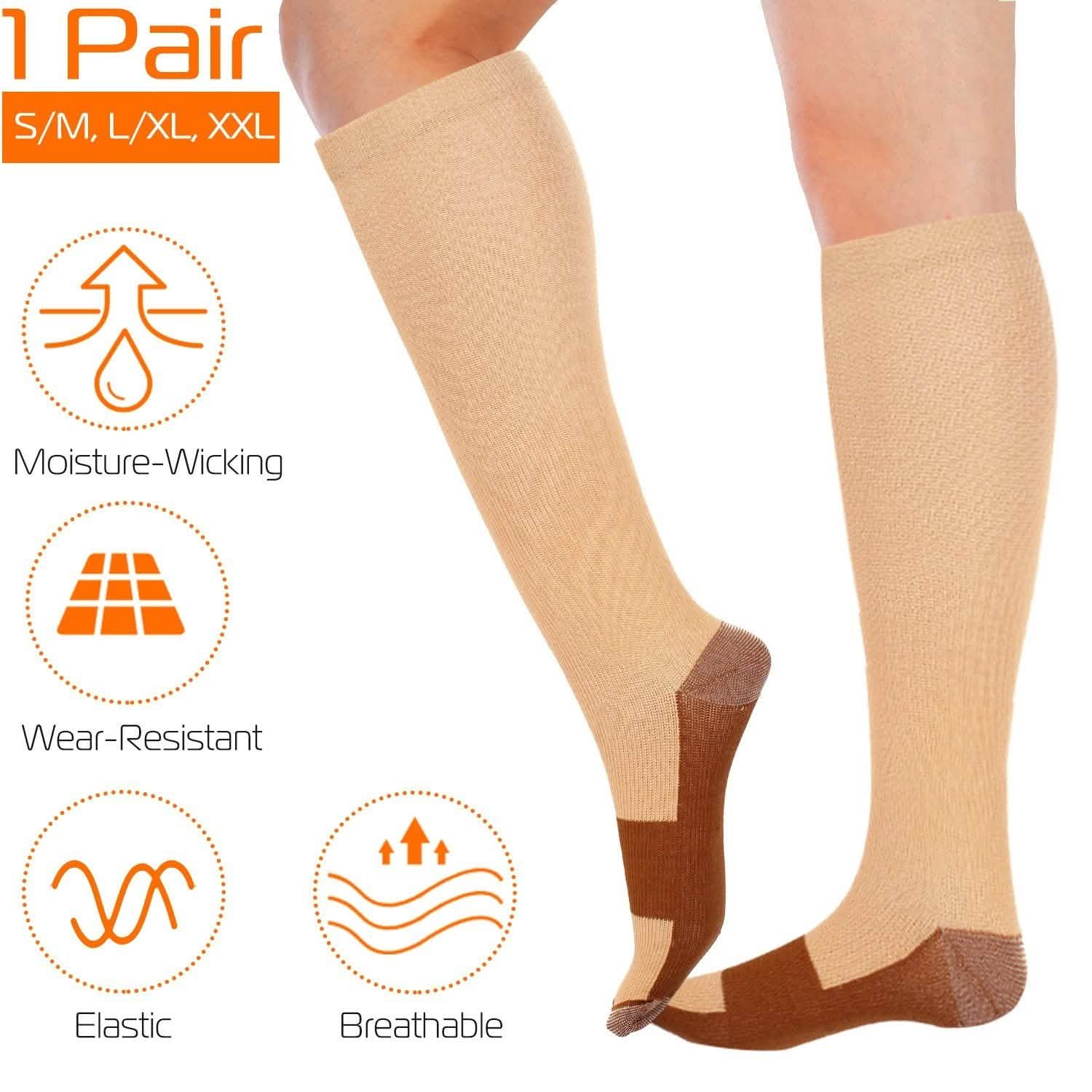 Unisex Copper Compression Socks Health & Wellness - Tophatter Daily Deals