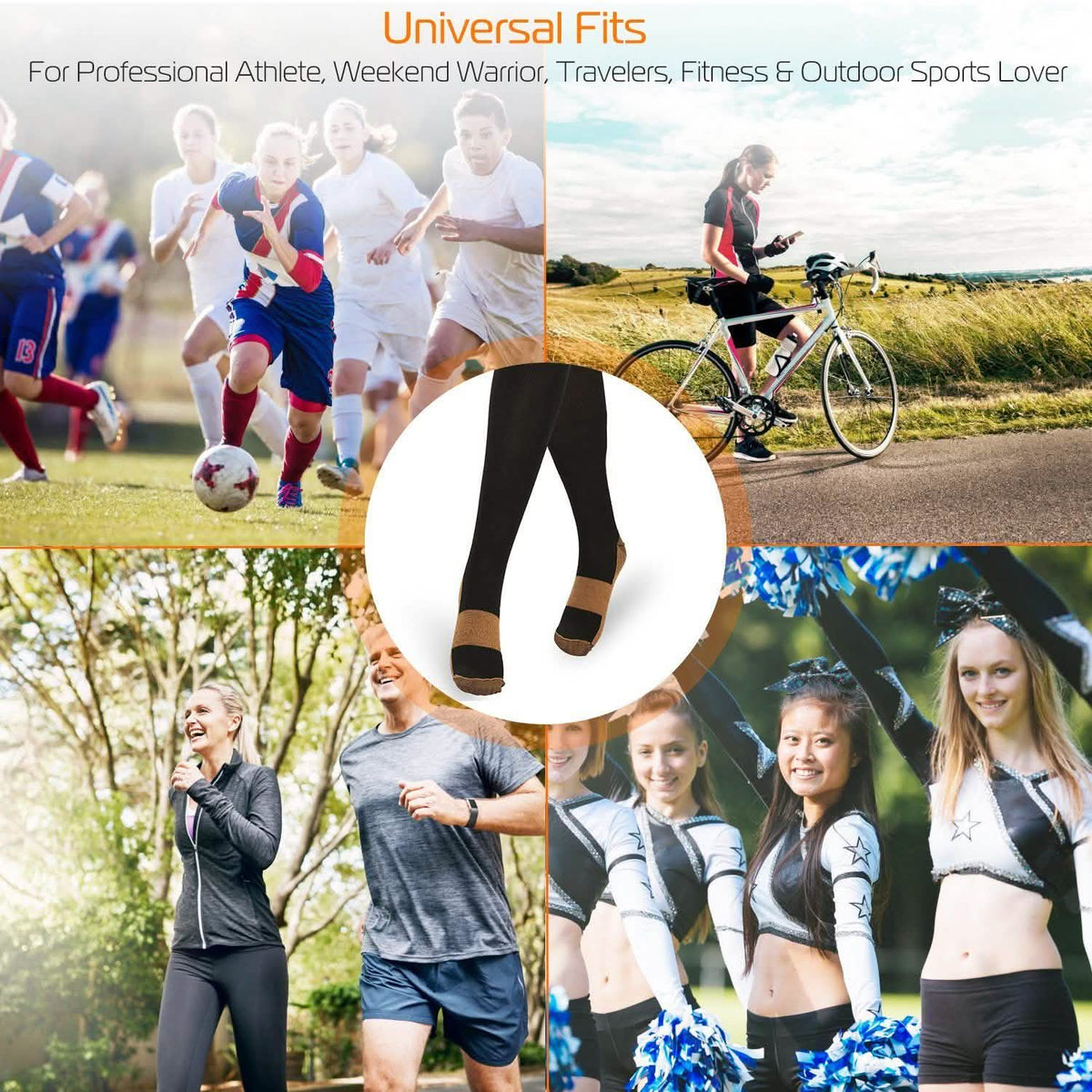 Unisex Copper Compression Socks Health & Wellness - Tophatter Daily Deals