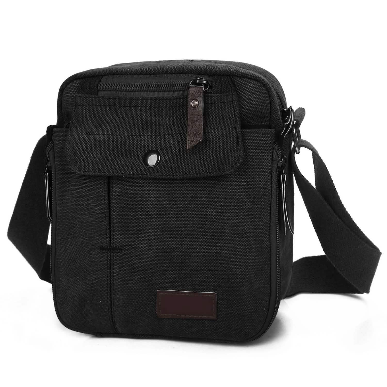 Unisex Crossbody Bags Canvas Black Handbags & Wallets - Tophatter Daily Deals