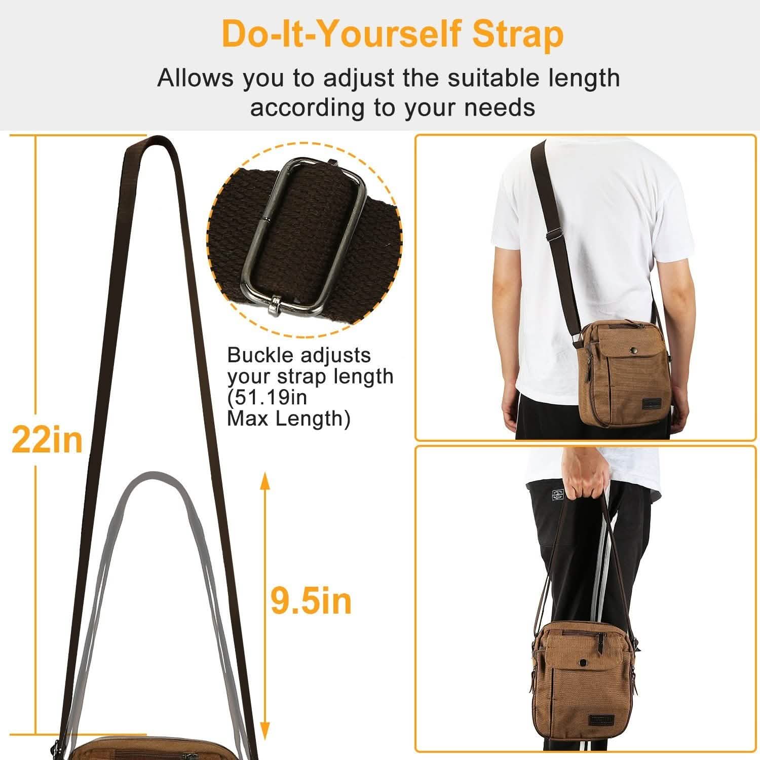Unisex Crossbody Bags Canvas Handbags & Wallets - Tophatter Daily Deals