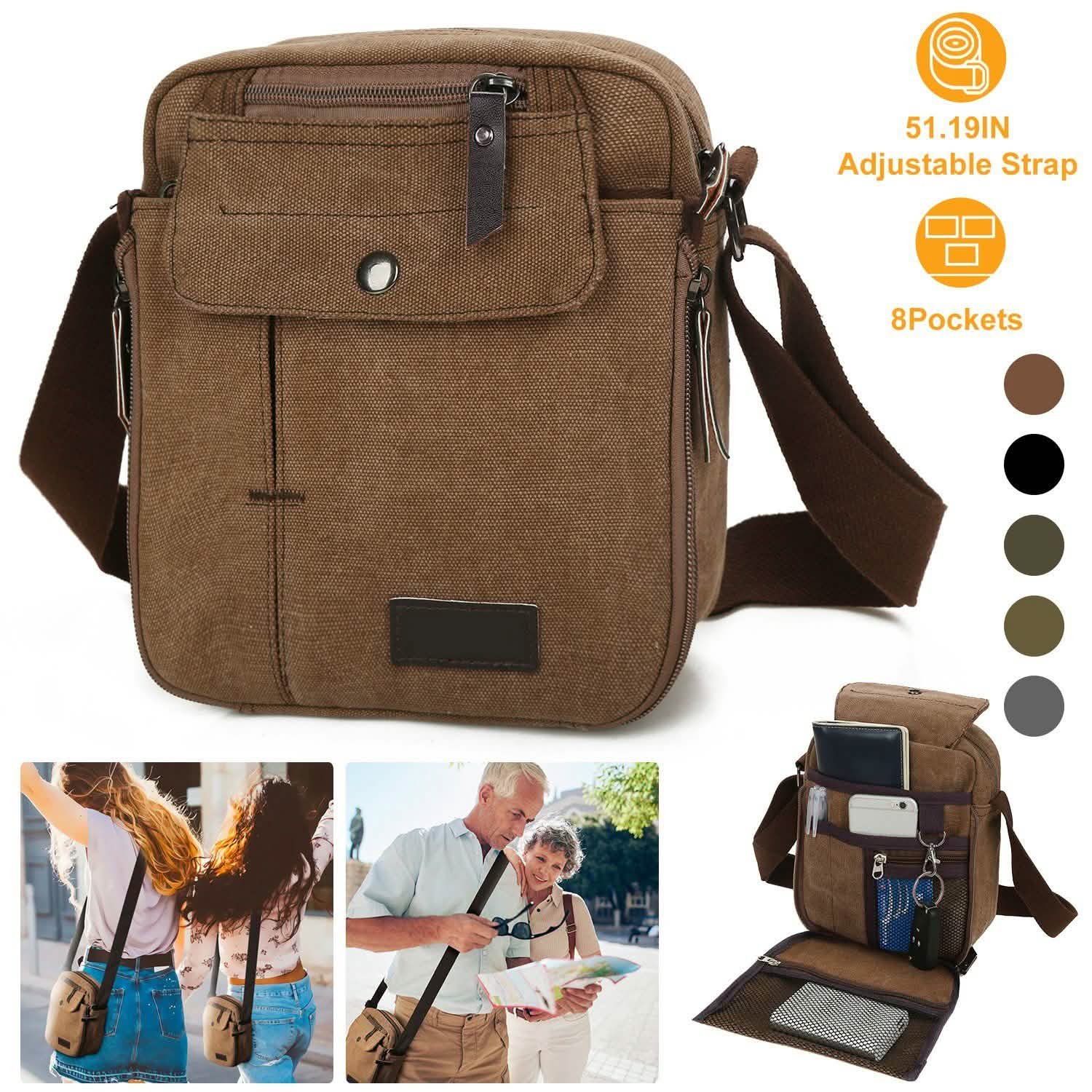 Unisex Crossbody Bags Canvas Handbags & Wallets - Tophatter Daily Deals