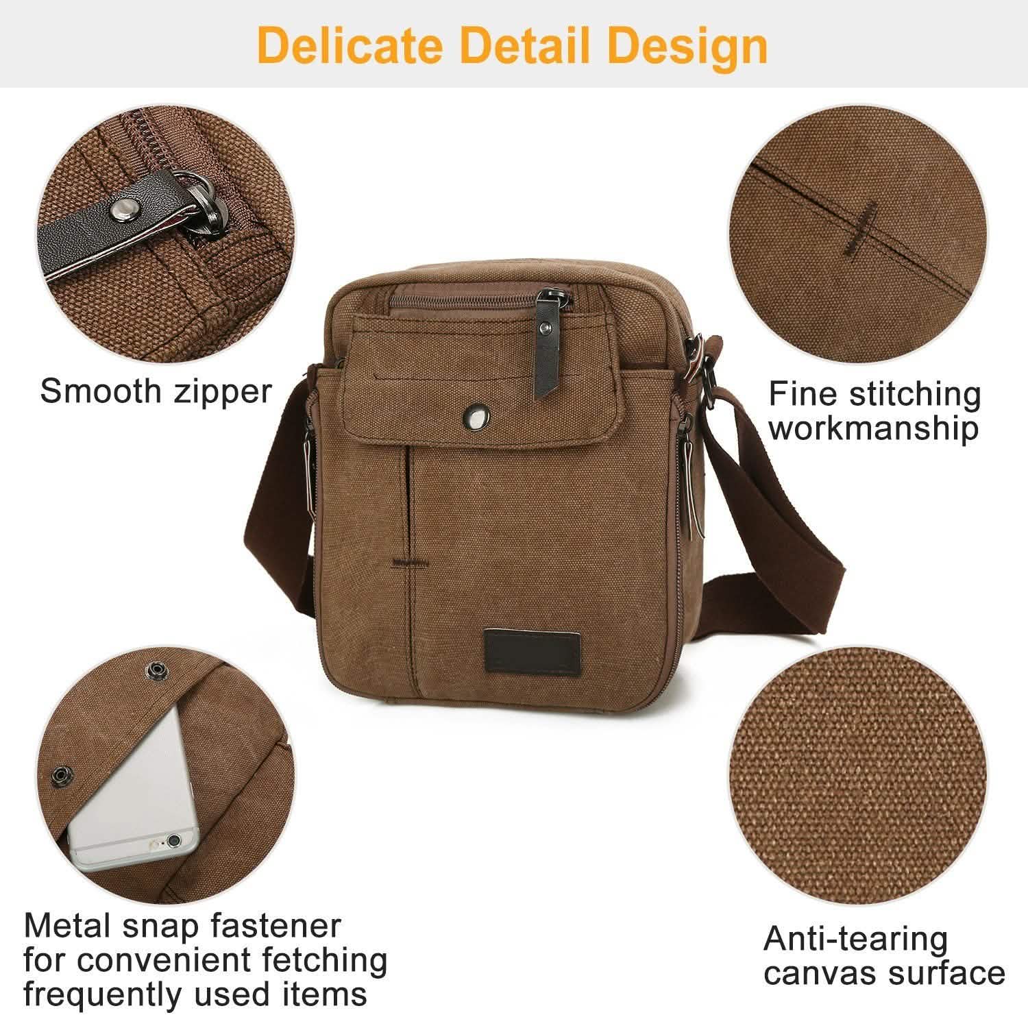 Unisex Crossbody Bags Canvas Handbags & Wallets - Tophatter Daily Deals