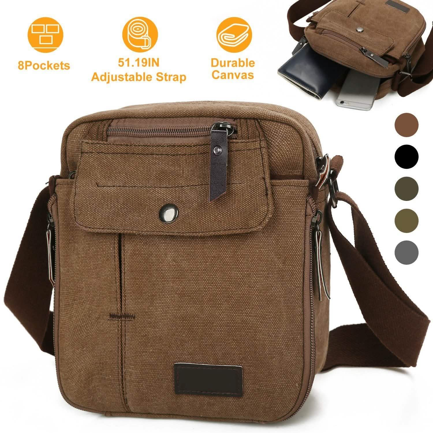Unisex Crossbody Bags Canvas Handbags & Wallets - Tophatter Daily Deals