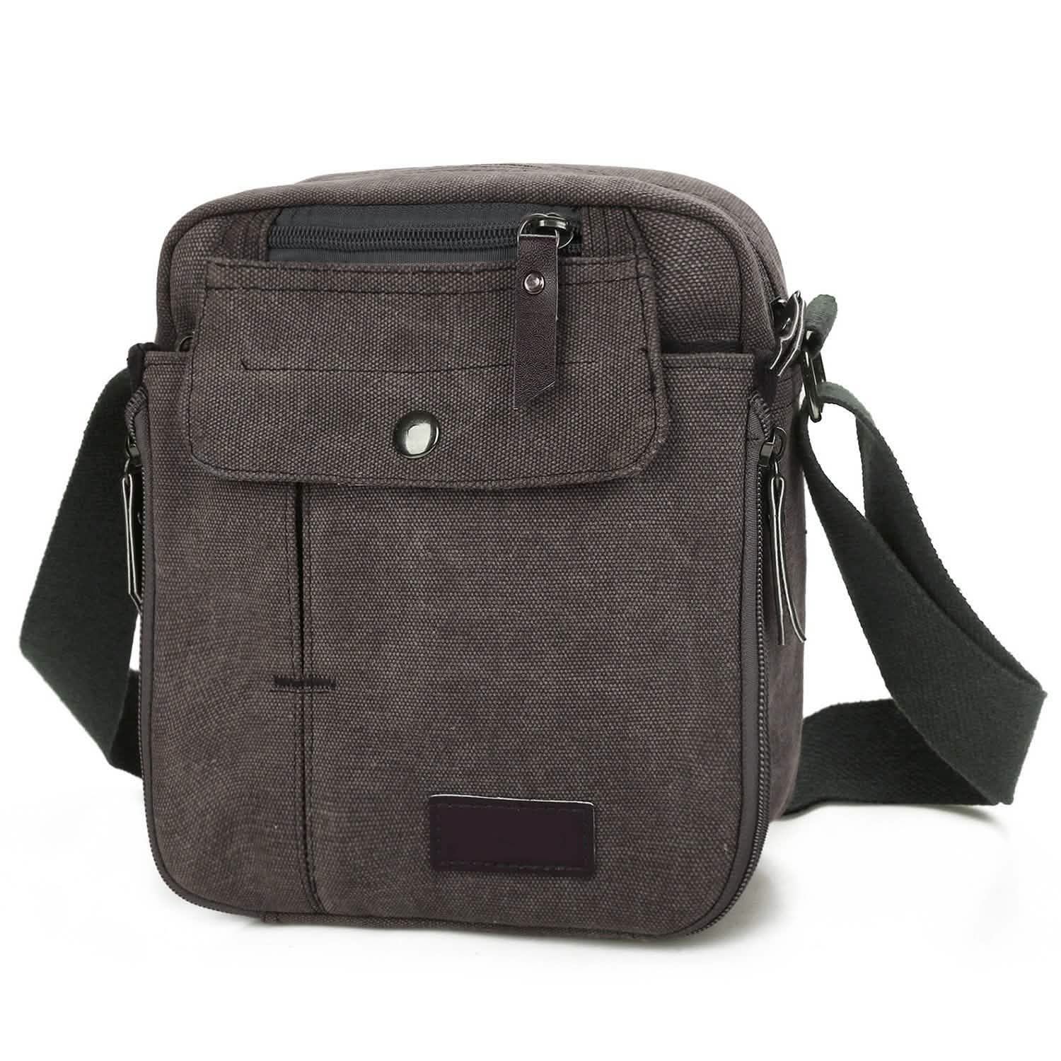 Unisex Crossbody Bags Canvas Gray Handbags & Wallets - Tophatter Daily Deals