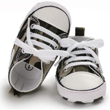 Unisex High Top Sneaker Soft Anti-Slip Sole Newborn Infant Denim Shoes Baby Gear - Tophatter Daily Deals