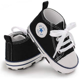 Unisex High Top Sneaker Soft Anti-Slip Sole Newborn Infant Denim Shoes Baby Gear - Tophatter Daily Deals