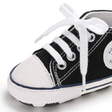 Unisex High Top Sneaker Soft Anti-Slip Sole Newborn Infant Denim Shoes Baby Gear - Tophatter Daily Deals