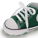 Unisex High Top Sneaker Soft Anti-Slip Sole Newborn Infant Denim Shoes Baby Gear - Tophatter Daily Deals