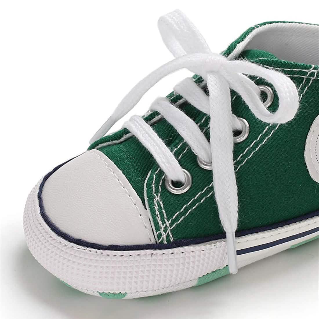 Unisex High Top Sneaker Soft Anti-Slip Sole Newborn Infant Denim Shoes Baby Gear - Tophatter Daily Deals
