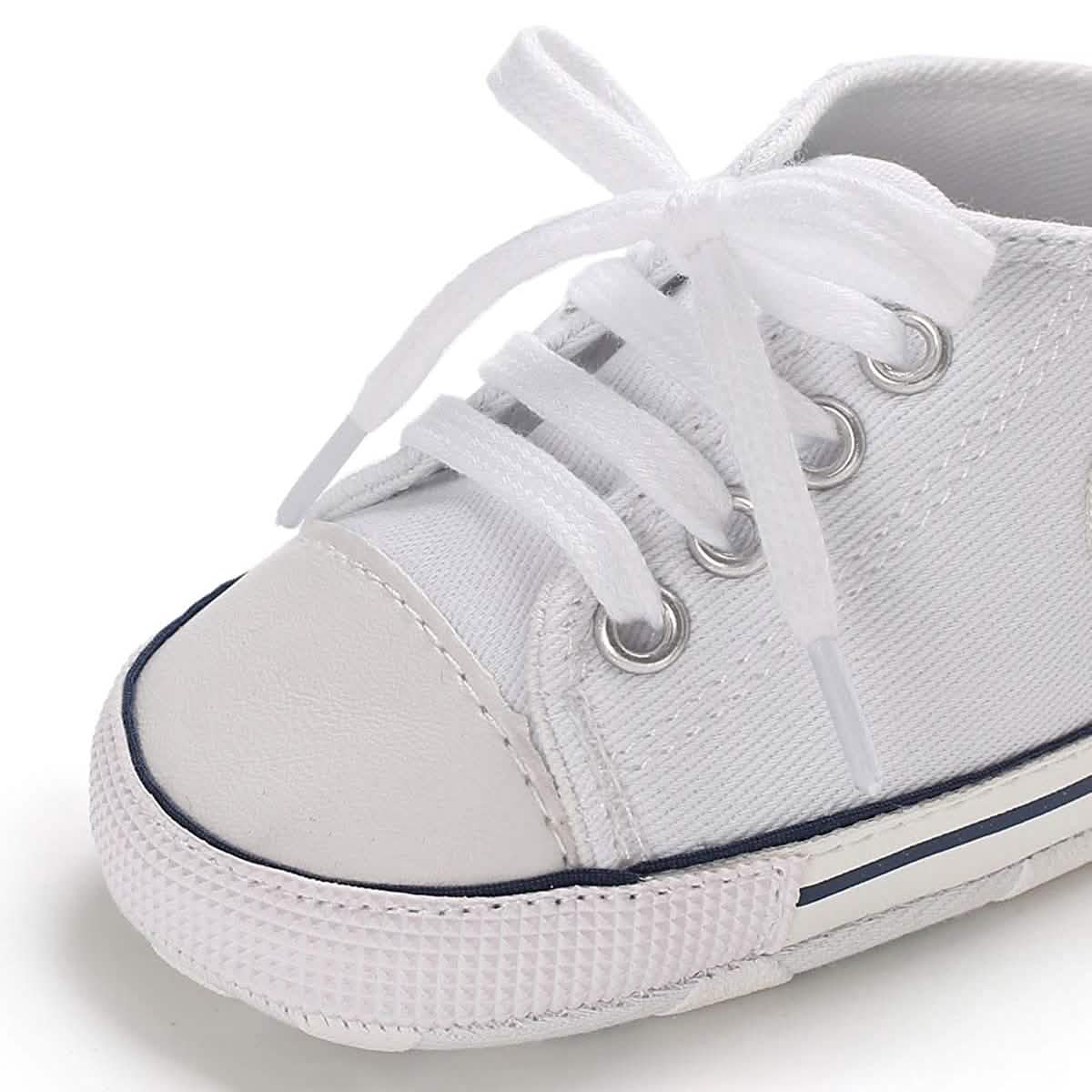 Unisex High Top Sneaker Soft Anti-Slip Sole Newborn Infant Denim Shoes Baby Gear - Tophatter Daily Deals